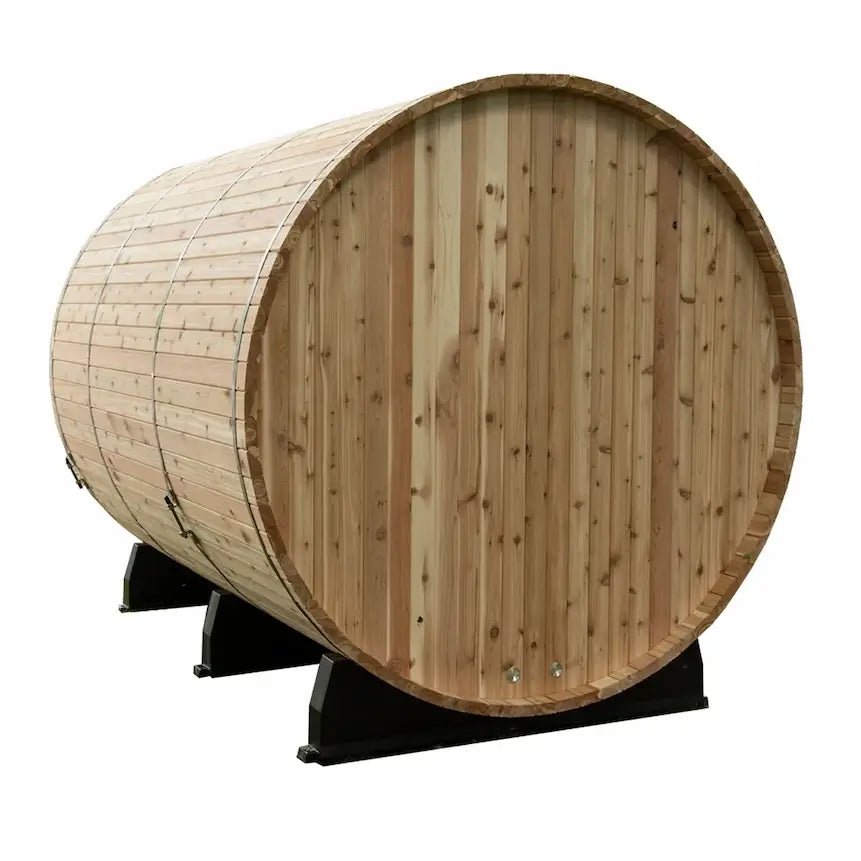 Almost Heaven 6′ x 6’+2′ Charleston 6-Person Barrel Sauna - Image 4