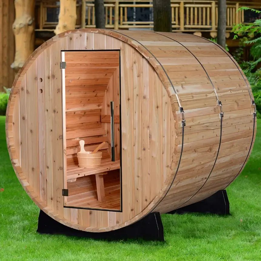 Almost Heaven 6′ x 6′ Pinnacle 4-Person Barrel Sauna - Image 12
