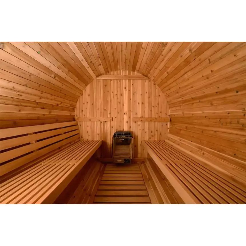 Almost Heaven 7′ x 10′ Shenandoah 8-Person Barrel Sauna - Image 3