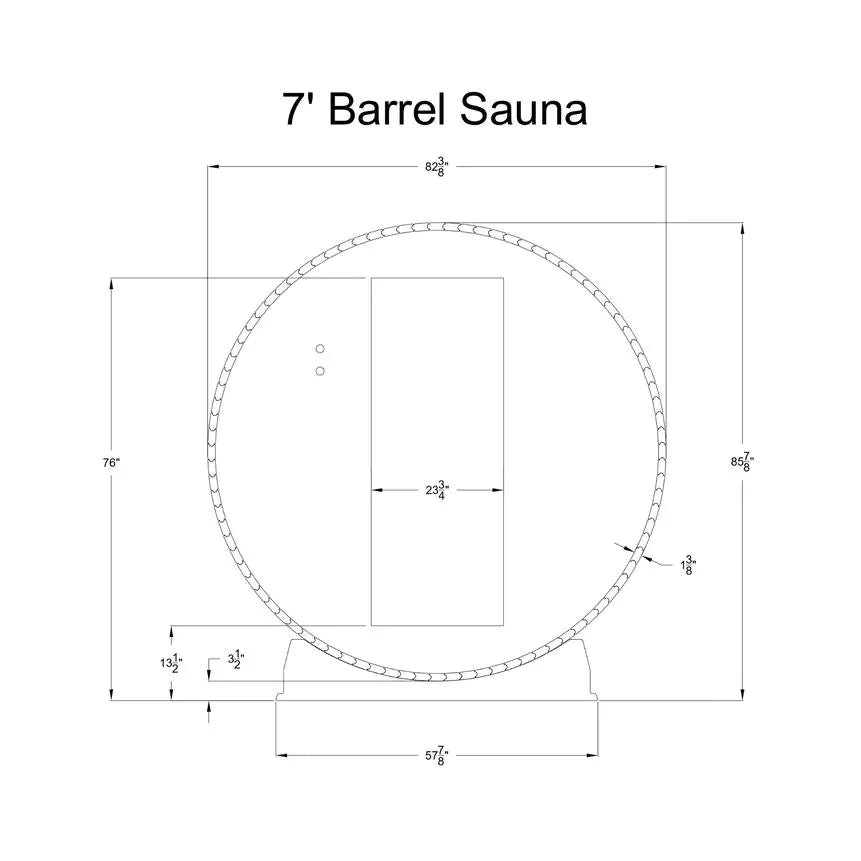 Almost Heaven 7′ x 10′ Shenandoah 8-Person Barrel Sauna - Image 5