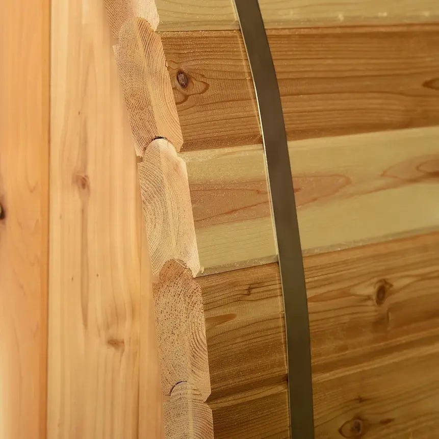 Almost Heaven 7′ x 6′ Essex 4-Person Barrel Sauna - Image 4