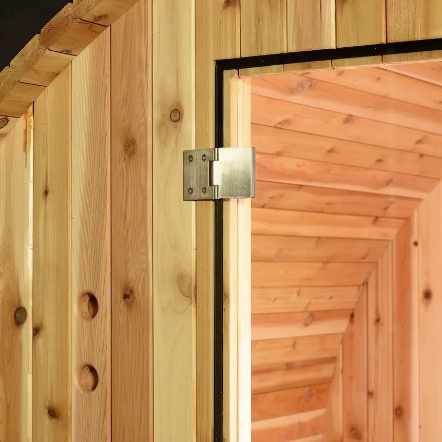 Almost Heaven 7′ x 6′ Essex 4-Person Barrel Sauna - Image 5