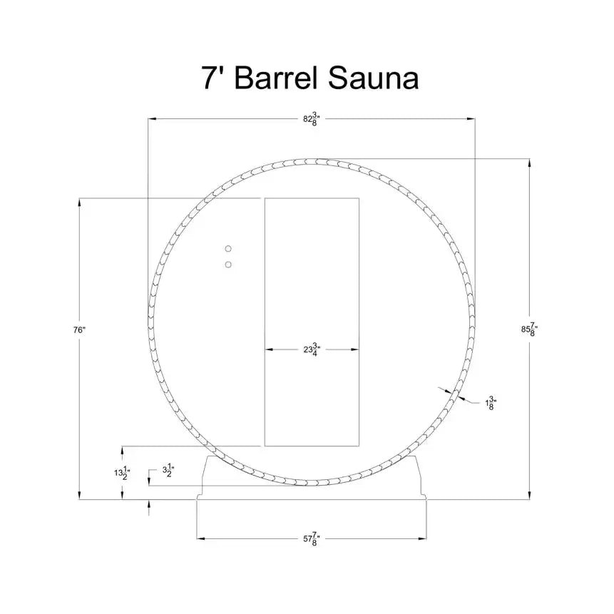 Almost Heaven 7′ x 6′ Essex 4-Person Barrel Sauna - Image 9