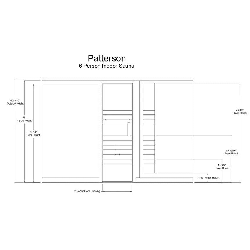 Almost Heaven Patterson 6 Person Sauna - Image 5