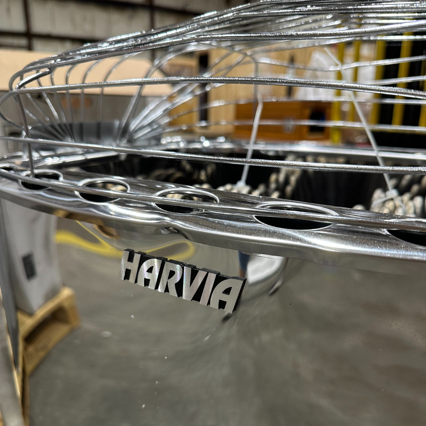 Harvia Club 15kW Electric Sauna Heater – 208V/3 Phase (Dent on Top Cover, Bent Cage)