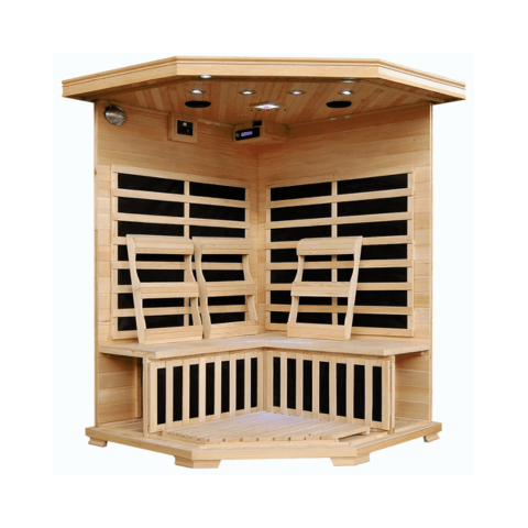 HeatWave Santa Fe 3 Person Carbon Corner Infrared Sauna - Image 2