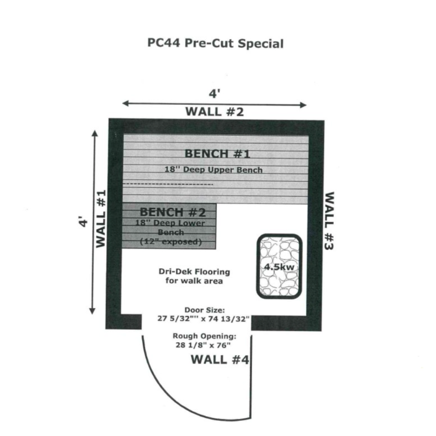 PC44 Indoor Sauna Kit - Image 3