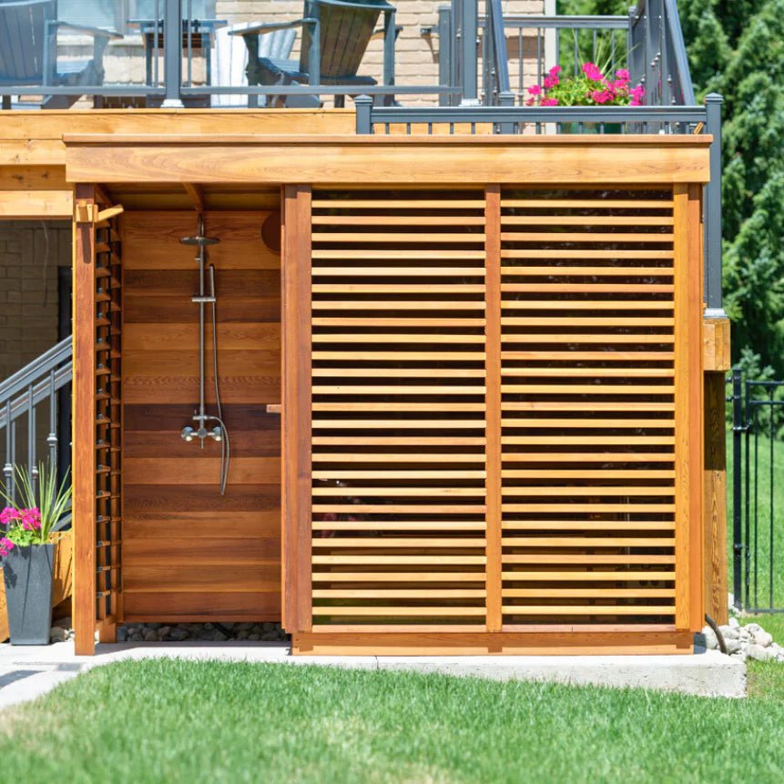 Dundalk Pure Cube CU580D Outdoor Sauna - Clear Cedar