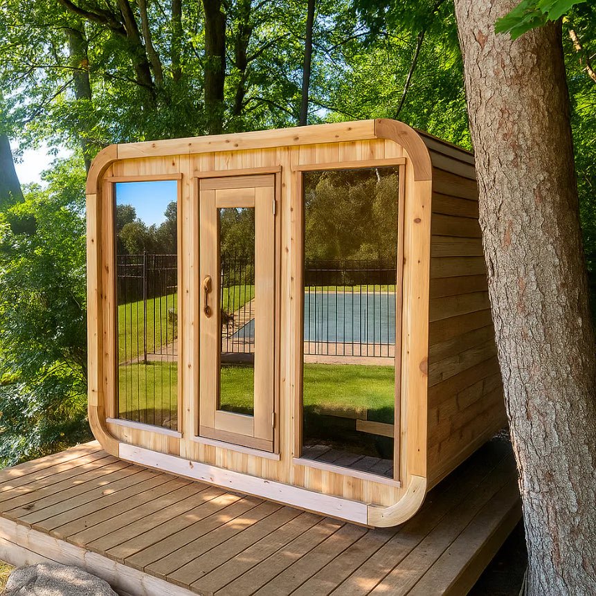 Dundalk 8'x6' (244x182cm) Luna Sauna - Knotty Cedar