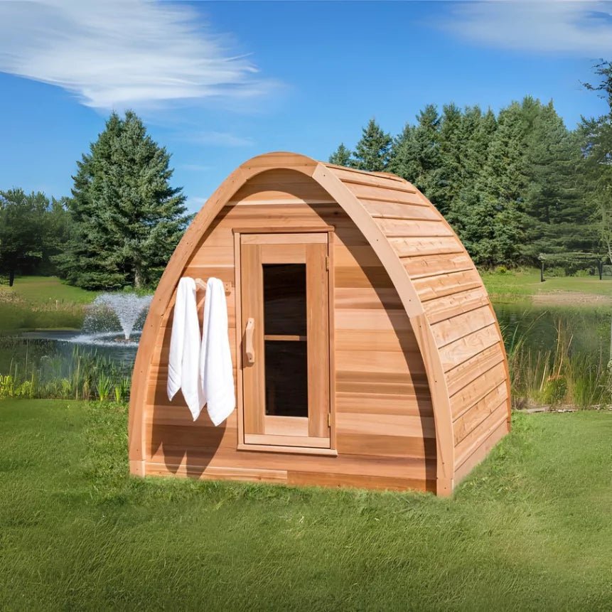 Dundalk 7′ x 7′ MINI POD Clear Cedar Sauna - Image 2