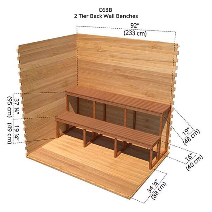 Dundalk 6′ x 8′ Outdoor Cabin Sauna - Clear Cedar - Image 6