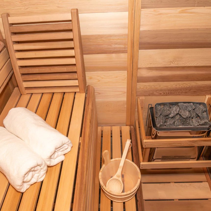 Dundalk Pure Cube PU572 Indoor Sauna - Knotty Red Cedar - Image 3