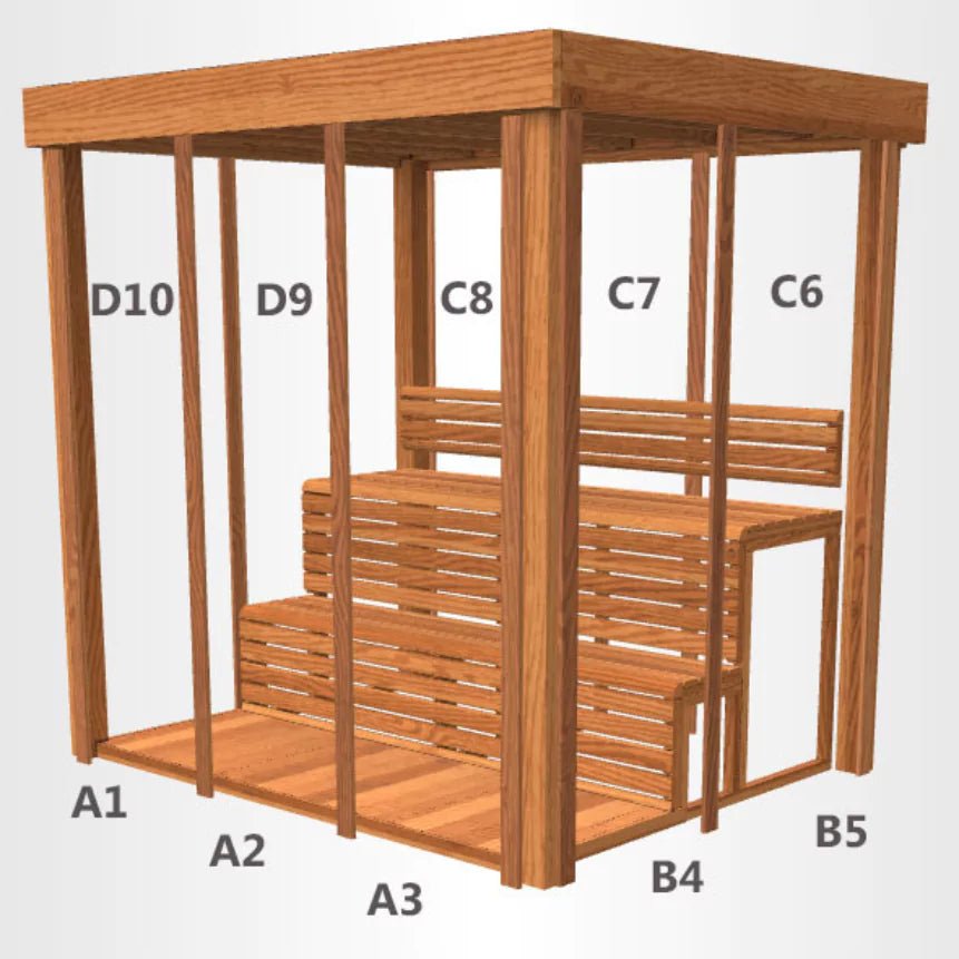 Dundalk Pure Cube PU572 Indoor Sauna - Knotty Red Cedar - Image 2