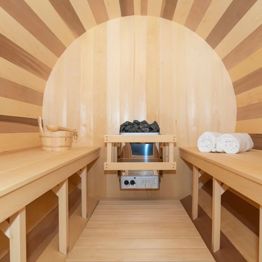 Dundalk Canadian Timber Tranquility Barrel Sauna - Image 4